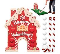 Golf en d'épice, de putt pour la Saint-Valentin et les vacances, jeu de fête avec bâtons et boules de canne de caramel, pour soirées, anniversaires, célébrations en salon