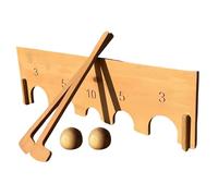 Golf Game, Carnival Set, Outdoor Toy with Wooden Ball Kit, Foldable Targets, Skill-Building Play for Ages 5+, Camping, Festivals, Garden, Travel, Park, Birthday Gatherings
