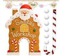 Golf Game - Kids Golf Set, Gingerbread Gollf Gamee, Christmas Mini Golfs Game Set - For Home Room Party Gatherings Carnival Office, Gingerbread House Golfs Games With Candy Dog Sticks