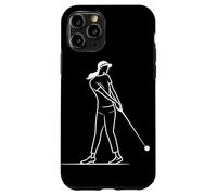 Golf Girl One Line Drawing Coque pour iPhone 11 Pro