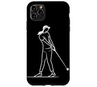 Golf Girl One Line Drawing Coque pour iPhone 11 Pro Max