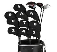 Golf Head Covers - 10PCS Golf Head Covers Embroidered Club Label | Durable & Stylish Golfs Accessories For Drivers, Woods, & Hybrids | High-Foam Protective Sleeves For Irons Travel-Ready Club Protecti