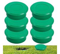 Golf Hole Cover - 6 Pieces Waterproof Guard Lids, Putting Green Inserts for Protection, Heavy Duty Accessory, Sports Equipment with Premium Build, Golf Cup Set for Covering, Securing, and Shielding
