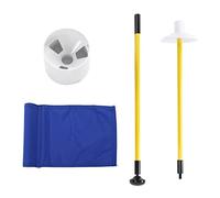 Golf Hole Pole Cup Flag Stick Detecable 2 Section Golf Putting Green Flagstick with Drain Hole Matériau Durable For Indoor Outdoor Practice Golf Sports Plastique Fibre en verre (Bleu)