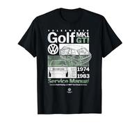 Golf MK1 GTI Retro Manuel de Service T-Shirt, Homme, Noir, M