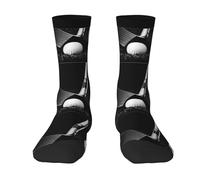 Golf Noir Et Blanc Unisexe Socquette D'Équipage Respirant Chaussettes De Tennis Comfort Chaussettes De Sport Pour Randonnée Sport Voyager