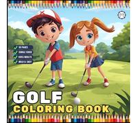 Golf Player Golfer Coloring Book for Adults Men Women Kids Boys Girls Teens Youth Golfing Coloring Activity Book for Children 50 Pages Single Sided ... Simple Stress Free Relief Coloring Book