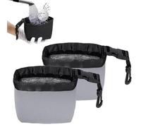 Golf Portable Cleaning Bags, Golf Cleaning Bag Club Cleaner Ball Accessories Kit with Waterproof Liner, Quick Dirt & Grass Removal, Cool Stuff for Golfers (Grey*2)