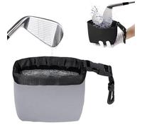 Golf Portable Cleaning Bags, Golf Cleaning Bag Club Cleaner Ball Accessories Kit with Waterproof Liner, Quick Dirt & Grass Removal, Cool Stuff for Golfers (Grey)