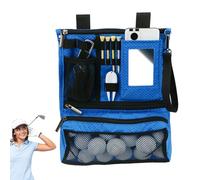 Golf Pouch Bag - Foldable Nylon Storage, Multi Pocket Organizer | Cart Valuables Bag, Portable Accessory Case | Zippered Golf Tool Pouch, Waterproof Mobile Phone Holder, Mini Tee Pocket Marker Case