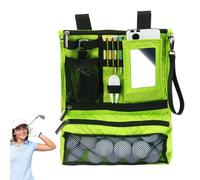 Golf Pouch Bag - Foldable Nylon Storage, Multi Pocket Organizer | Cart Valuables Bag, Portable Accessory Case | Zippered Golf Tool Pouch, Waterproof Mobile Phone Holder, Mini Tee Pocket Marker Case