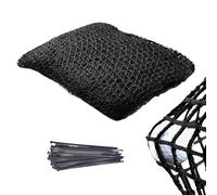 Golf Practice Fence Net, Heavy Duty Mesh Railing Guard with UV-Resistant Finish, Multi-Purpose Barrier with 100 Cable Ties, Industrial Black Style, Apartment and Sports Accessory