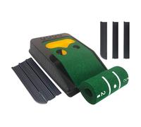 Golf Putting Mat Practice Pad - 254 X 41.5 X 4cm Green Golfer Training Mat, Indoor Outdoor Mini Golf Practice Machine for Backyard Office Garden Gym Hitting Improvement