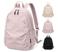 GOLF QUALITY Petit Sac à Dos pour Ordinateur Portable 13 Pouces Elegant Sac à Dos Universitaire de Travail pour Femme Homme, Grande Capacité Casual Daypacks,Rose
