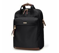 GOLF QUALITY Sac à Dos Femme,Sac à Dos pour Ordinateur avec Bretelles Rembourrées et Compartiments de Ordinateur portable 15,6 Pouces Noir para Voyage College Loisir