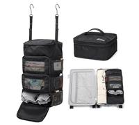 GOLF QUALITY Sac de rangement multicouche décontracté simple pour bagages avec crochet, sac à vêtements, sous-vêtements, placard de transport, A-Noir classique, Small