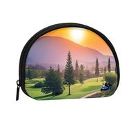 Golf Resort Park Mini sac de rangement avec fermeture éclair pour clés de monnaie Vous pouvez également ranger tous les petits objets que vous voulez, Noir , Taille unique, Pochette à monnaie
