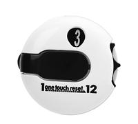 Golf Score Counter ker Premium One Touch Reset Accessoires de Golf Portables légers pour Les golfeurs Plastic 3x3x1.4cm (Blanc et Noir)