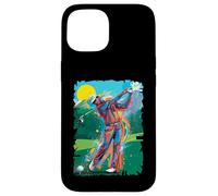 Golf Season The Golfer's Drive Mountain Landscape Chariot de Golf Coque pour iPhone 15