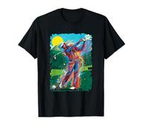 Golf Season The Golfer's Drive Mountain Landscape Chariot de Golf T-Shirt