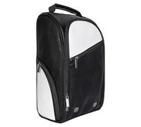 Golf Shoe Bag, Soccer Travel Shoe Carrier, Portable Sneaker Storage Pouch with Handle, Multi Pocket PU Leather Case, Sports Organizer for Outdoor and Indoor, 16.54x10.63x5.51 inches