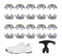 Golf Shoe Spikes, 20 Piece Golf Cleats Replacement, 1.1x0.3 inches Sprinter Nails Sports Accessories with Wrench for Trail Jumping, Tennis, Running, Training, Road and Field
