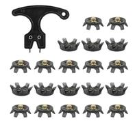 Golf Shoe Spikes, 20 Piece Golf Cleats Replacement, 1.1x0.3 inches Sprinter Nails Sports Accessories with Wrench for Trail Jumping, Tennis, Running, Training, Road and Field