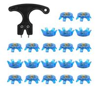 Golf Shoe Spikes, 20 Piece Golf Cleats Replacement, 1.1x0.3 inches Sprinter Nails Sports Accessories with Wrench for Trail Jumping, Tennis, Running, Training, Road and Field
