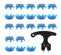 Golf Spikes, Shoe Spikes Replacement, Anti-Slip Stable TPU Sprinter Nails with Wrench, Sports Accessories for Running, Trail, Tennis, Jumping, Training Use, 20 Pieces