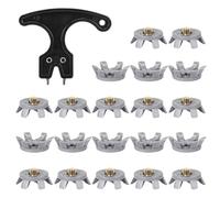Golf Spikes, Shoe Spikes Replacement, Anti-Slip Stable TPU Sprinter Nails with Wrench, Sports Accessories for Running, Trail, Tennis, Jumping, Training Use, 20 Pieces
