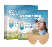 Golf Sun Face Patch, Outdoor UV Skin Protector Shield, 5 Pair Transparent Facial Cover Strip, Lightweight Travel Patch for Hiking Fishing Golfers Running Camping Sports