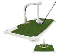 Golf Swing Trainer - Golf Training Equipment with 5 Height Adjustments - Iron and Club Practice Simulator in Home & Indoor - Portable Golf Swing Practice Mat, True Impact