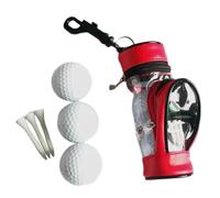 Golf Tee Storage Bag - Travel Ball Pouch, Durable Sports Case, Clip Hook Organizer | Pratique On The Go Carry Solution, Lightweight Gear Keeper Divot Marker Holder For Driving Range Field Practice