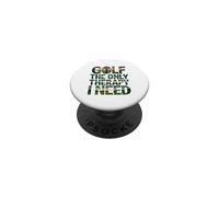 Golf The Only Therapy I Need Golfeur Player PopSockets PopGrip Adhésif