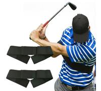 Golf Training Aid Sure Connector Hanger Swing Correction Arm Band Tension Belt Posture Corrector Trainer Kit Device Bands Lagshot Cord Triangle Versatile Hand Positioning Improving Golfers(2pcs)