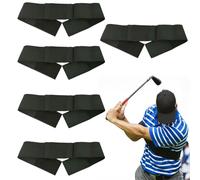 Golf Training Aid Sure Connector Hanger Swing Correction Arm Band Tension Belt Posture Corrector Trainer Kit Device Bands Lagshot Cord Triangle Versatile Hand Positioning Improving Golfers(5pcs)
