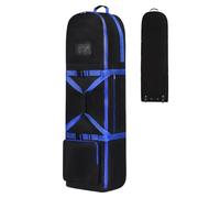 Golf Travel Bag, Club Organizer with Wheels, Foldable Waterproof Case, Padded Interior, Smooth Rolling, Secure Straps, Perfect for Airplane, Practice, Beach, Range, Women, Men, 130x37x25cm