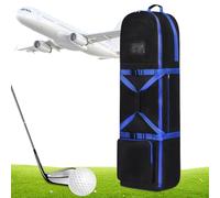 Golf Travel Case, Flight Organizer with Wheels, Waterproof Foldable Golf Bag, Sturdy Transport Gear for Airplane, Outdoor Range, Beach, Practice, Women, Men, 51.18x14.57x9.84 inches
