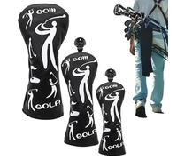 Golf Wood Head Covers, Golf Club Covers Set, Protective Headcovers for Driver Woods, Lightweight Soft Fabric, Scratch Resistant, Easy Slip-on Fit for All Fairway Clubs, Stylish Accessories