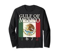 Golfe du Mexique 1672 Chemise Drapeau Mexicain Manche Longue