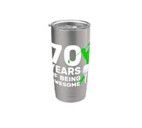 GOLFER 70 YEARS OF BEING AWESOME GOLF 70. BIRTHDAY Gobelet isotherme en acier inoxydable double paroi