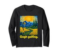 Golfer Post-Impressionist Swirling Sky Art Manche Longue