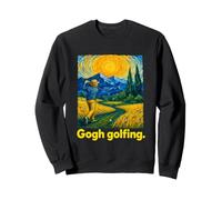 Golfer Post-Impressionist Swirling Sky Art Sweatshirt