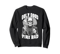 Golfeur Halloween Golf Good Fire Bad Funny Frankenstein Sweatshirt