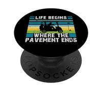 Golfeurs drôle Life Begins Where The Pavement Ends Golf PopSockets PopGrip Adhésif