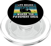 Golfeurs drôle Life Begins Where The Pavement Ends Golf PopSockets PopGrip pour MagSafe