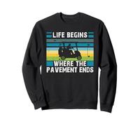 Golfeurs drôle Life Begins Where The Pavement Ends Golf Sweatshirt