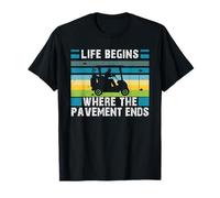 Golfeurs drôle Life Begins Where The Pavement Ends Golf T-Shirt