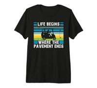 Golfeurs drôle Life Begins Where The Pavement Ends Golf T-Shirt Haut de Gamme