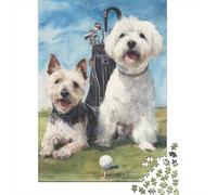 Golfing Dogs Art Print Plaque en Métal Rustique 70x50cm/1000pcs pour Le Pub Ou Le Café, pour Le Garage, L’Atelier Et La Salle De Jeux